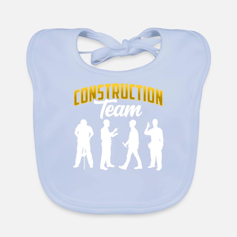 Équipe de construction Travail d’équipe Chantier de construction Travailleurs de la construction Bavoir bio Bébé
