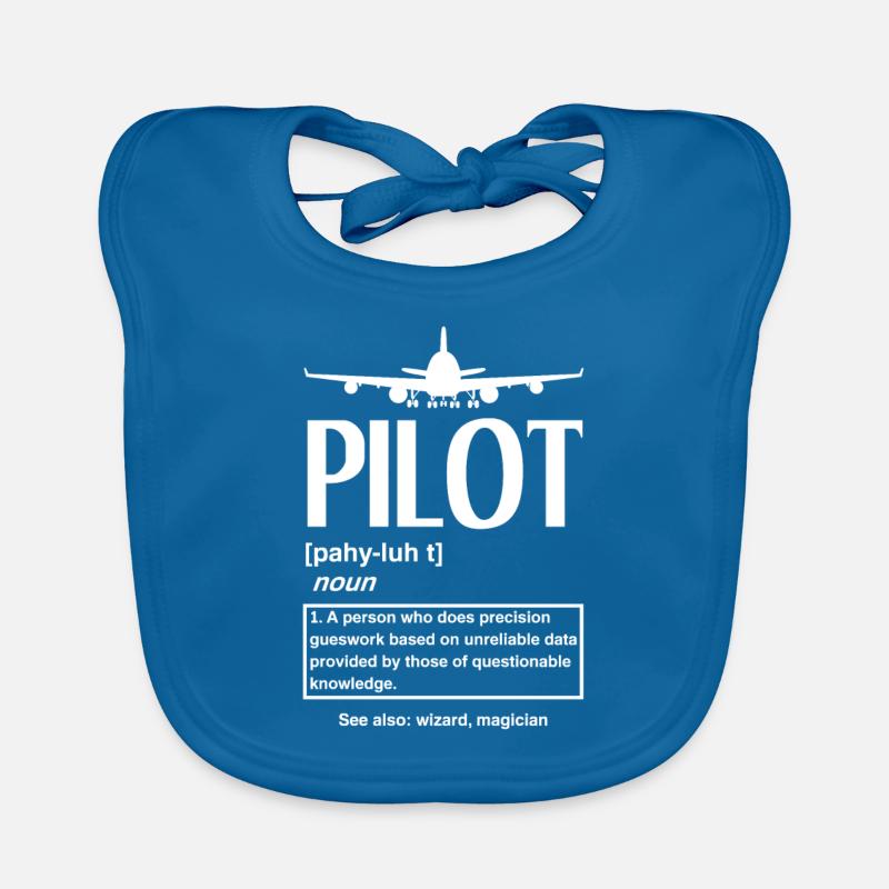 Flugzeug Luftfahrt Pilot Lustiges Piloten Geschenk Baby Bio-Lätzchen