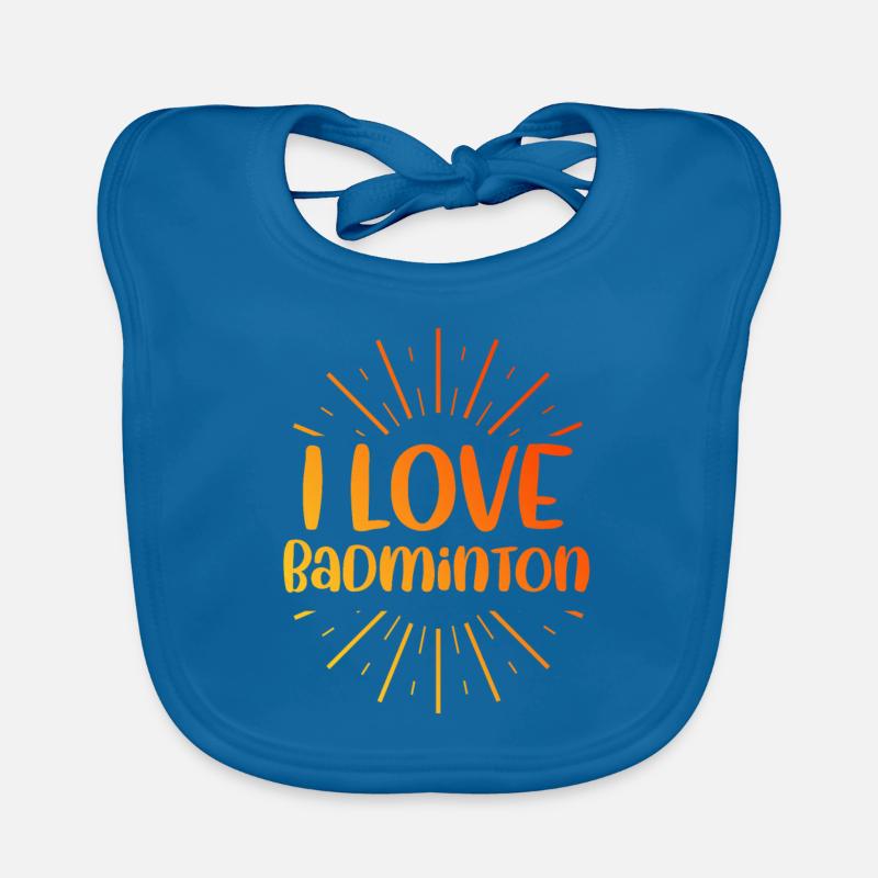 Ich liebe Badminton Baby Bio-Lätzchen