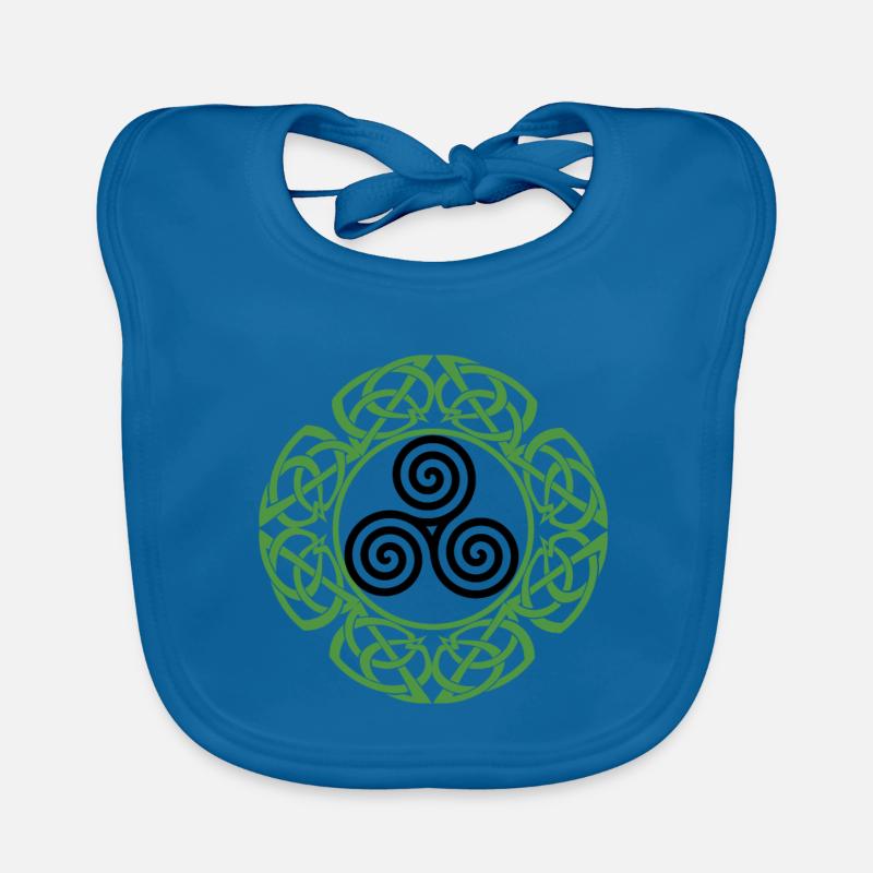 Irlande celtique Viking Celtic Knot Pattern Tree Bavoir bio Bébé