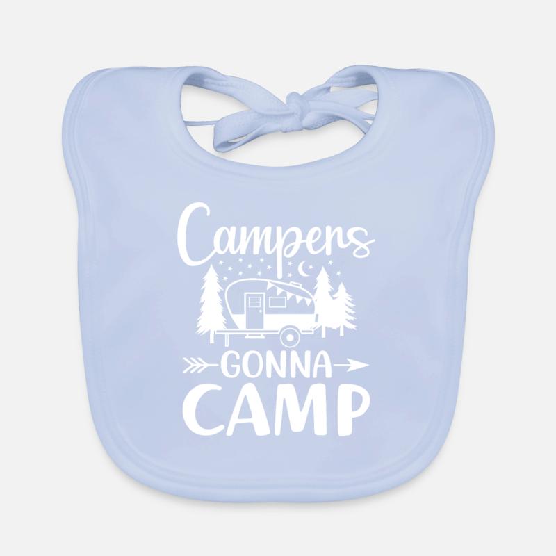 Camper werden campen Camping Baby Bio-Lätzchen