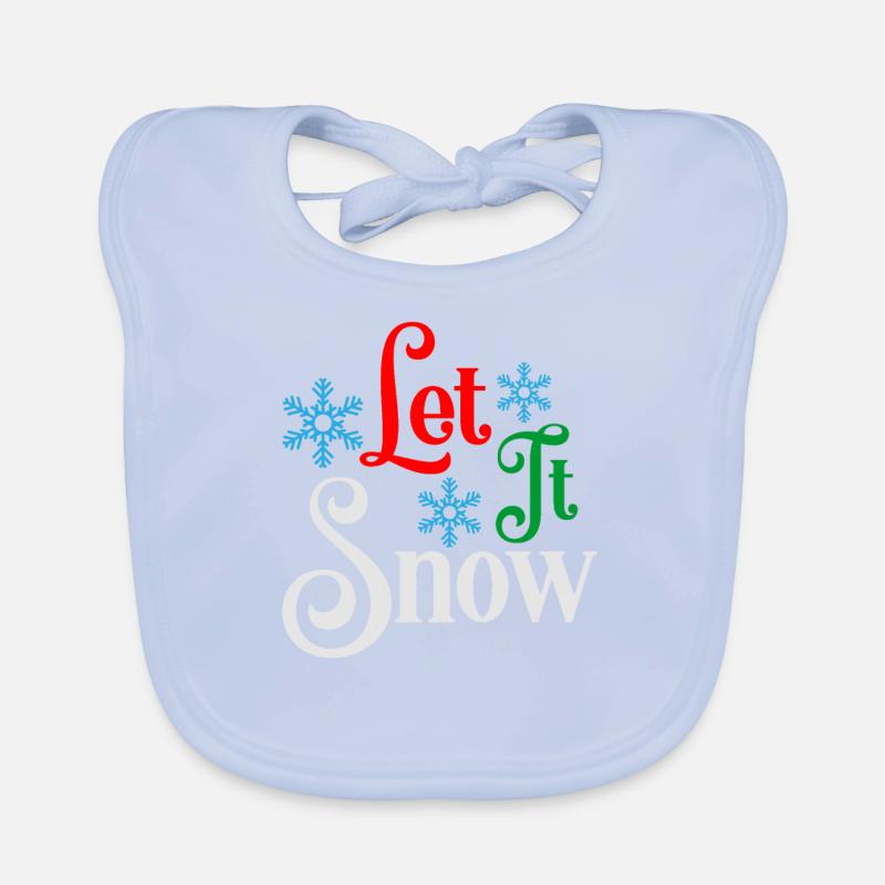 Laissez-le neige Pull de Noël laid Bavoir bio Bébé
