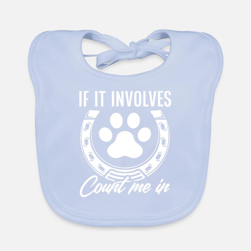 Cadeau de propriétaire de chien cheval Bavoir bio Bébé