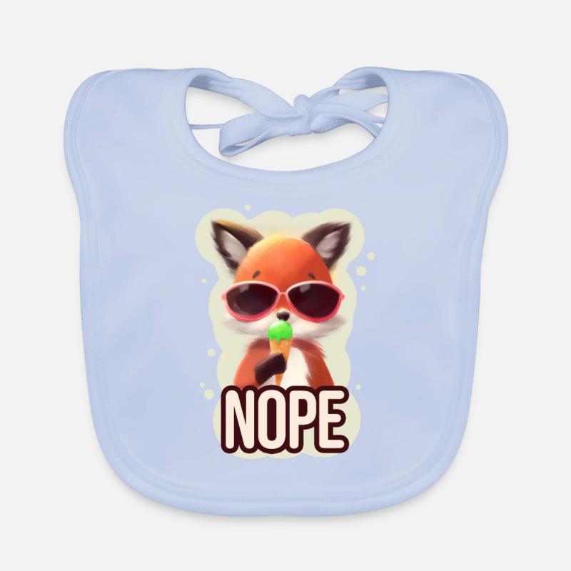 Lustiger Fuchs isst Eis Nope Baby Bio-Lätzchen