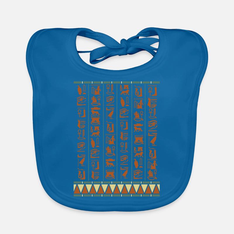 Hieroglyphics Pyramids Ancient Egypt Organic Baby Bibs