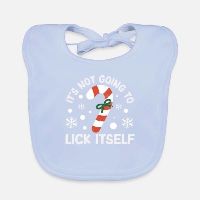 It won't lick itself Christmas Organic Baby Bibs