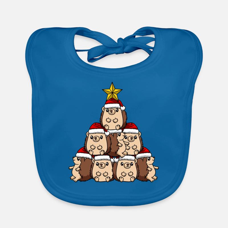 Igel Weihnachtsbaum Baby Bio-Lätzchen