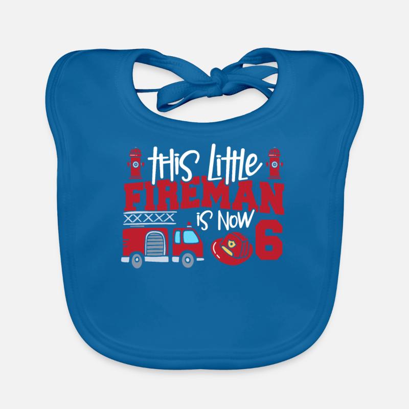 This little firefighter is now 6, Organic Baby Bibs