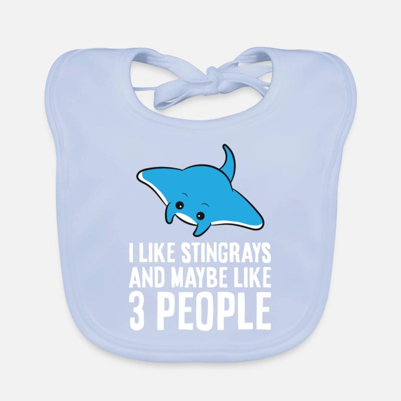 I Like Stingrays And Maybe Like 3 People Organic Baby Bibs