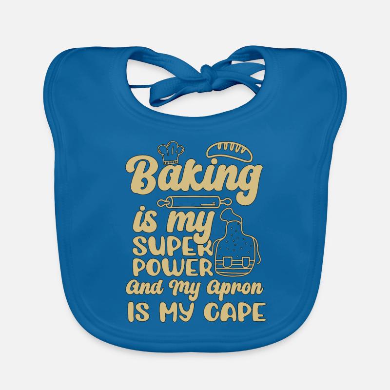 Baker Baking Is My Superpower Bakery Chef Cake Baby Bio-Lätzchen