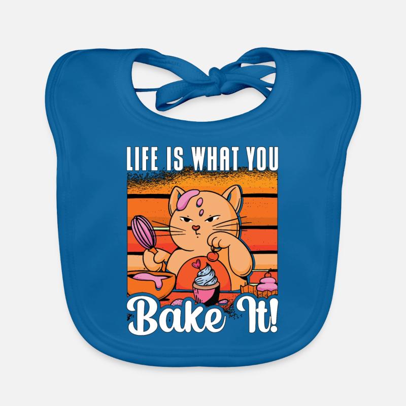 Baker Life Is What You Bake It Baking Bakery Chef Organic Baby Bibs