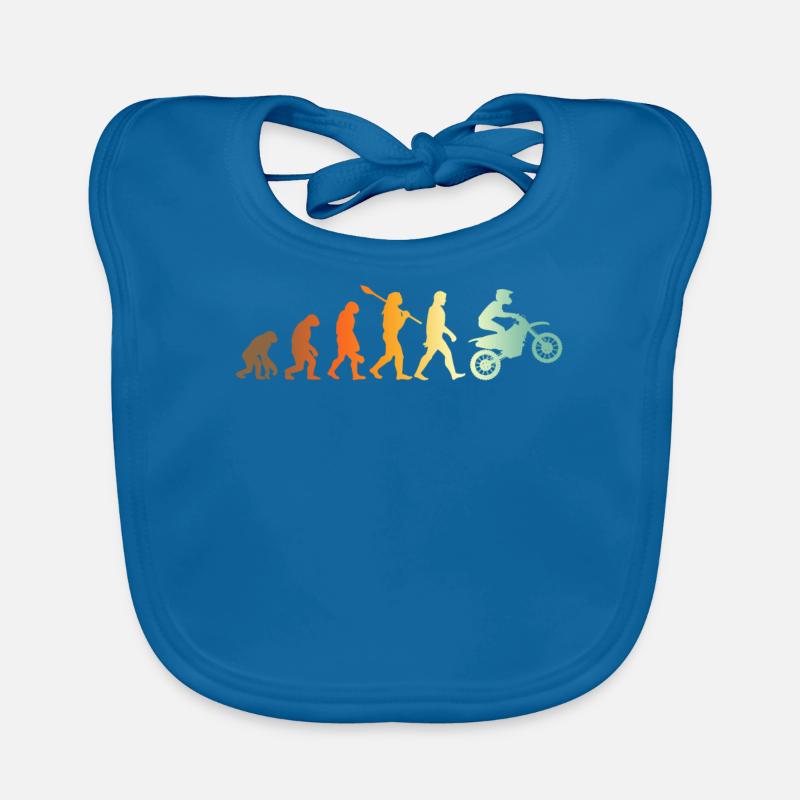Motocross Biker Evolution Motorcross Organic Baby Bibs