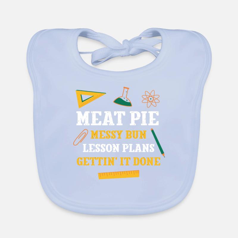 Meat Pie Messy Bun Plans de leçon Drôle d’enseignant Bavoir bio Bébé