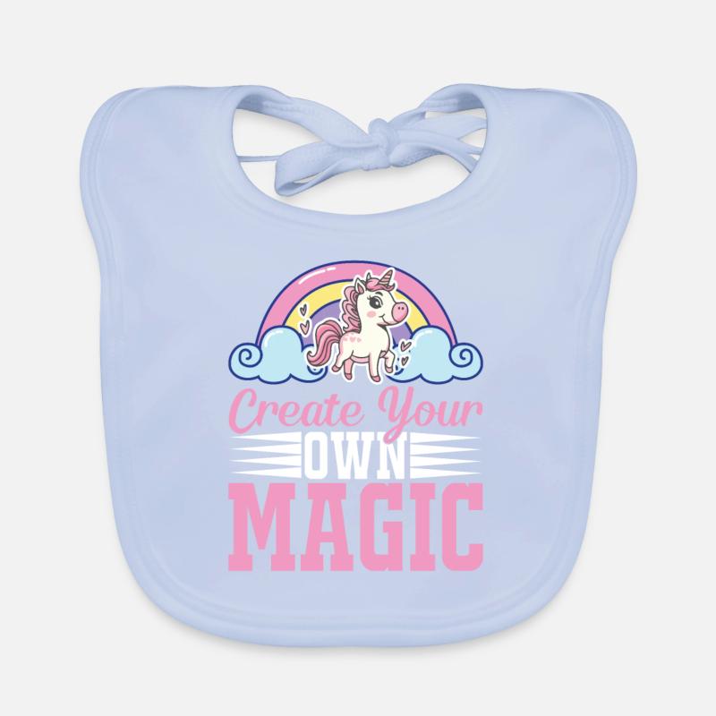 Create your own magic Unicorn Organic Baby Bibs