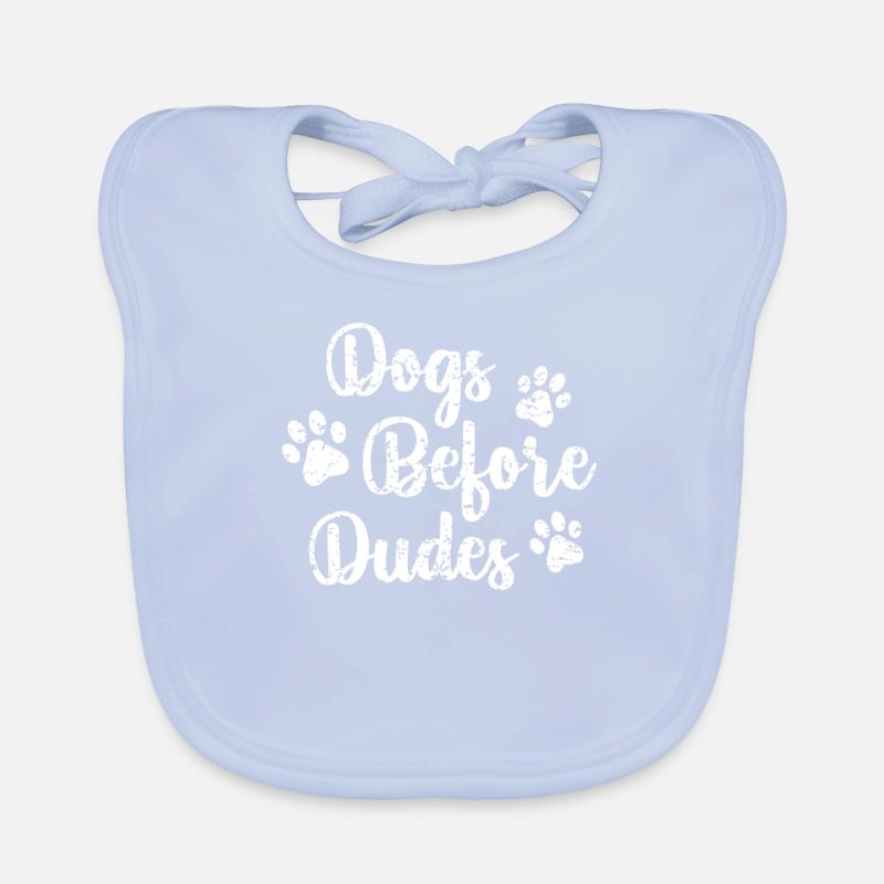 Chiens devant des mecs Bavoir bio Bébé