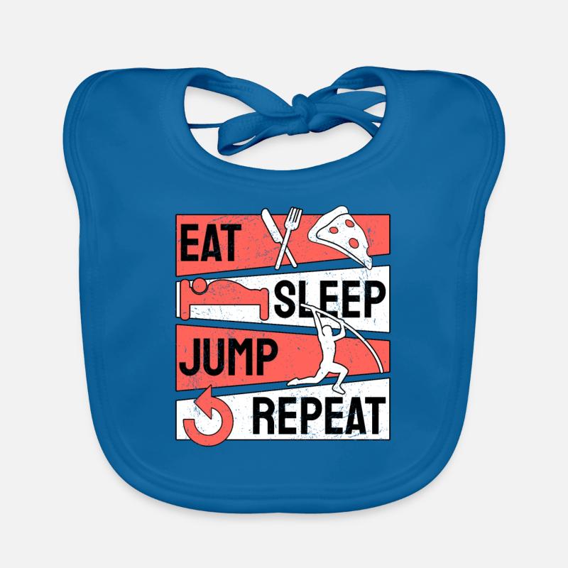 Pole Vault Pole Vault Pole Vaulter Organic Baby Bibs