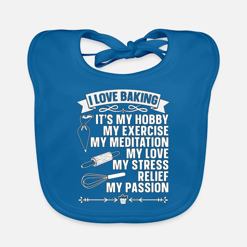 Baker I Love Baking Bakery Chef Cupcake Bake Baby Bio-Lätzchen