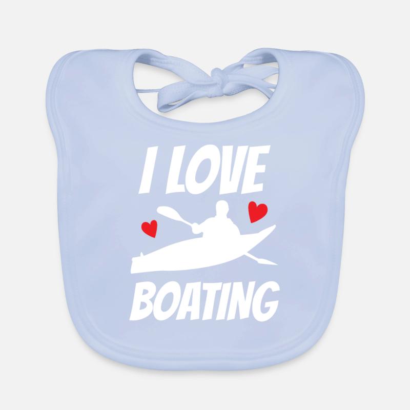 Ich Liebe Bootfahren Kajak Schiff Boot Segelboot Baby Bio-Lätzchen
