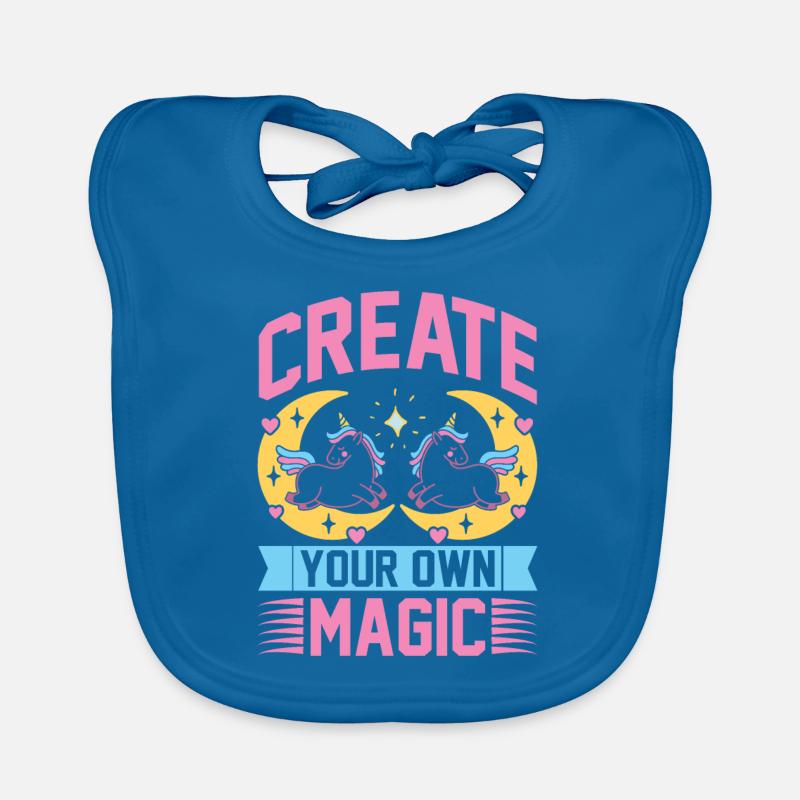 Create your own magic Unicorn Organic Baby Bibs