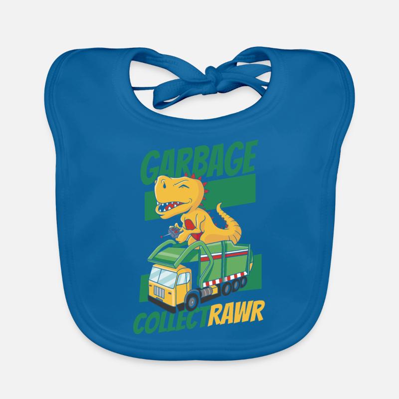 Dinosaur Construction Worker Dump Truck Driver Organic Baby Bibs
