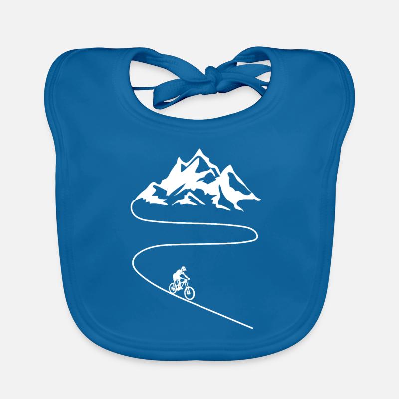 Mountainbiker Cycling Downhill Organic Baby Bibs