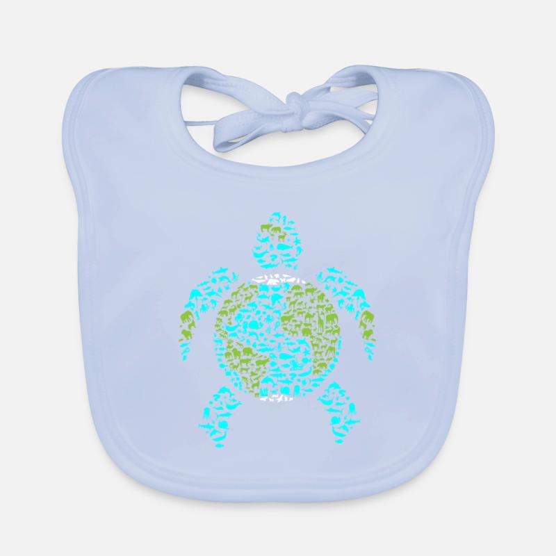 Earth Day Everyday Turtle Organic Baby Bibs