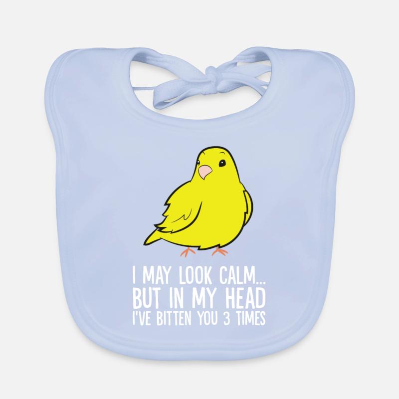 I May Look Calm In My Head I've Bitten You 3 Organic Baby Bibs