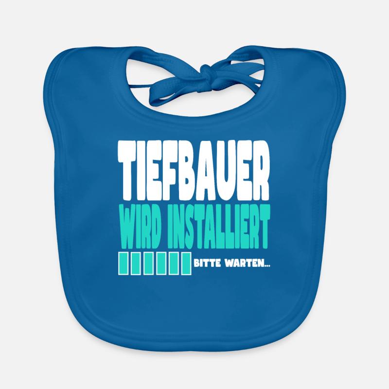 Tiefbauer wird installiert Baby Bio-Lätzchen