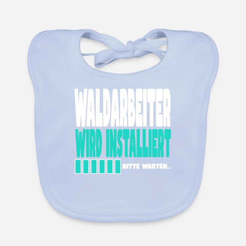 Waldarbeiter wird installiert Baby Bio-Lätzchen