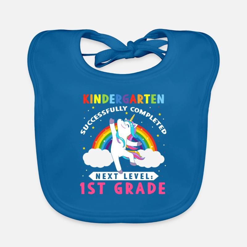 Kindergarten Successfully Completed Einhorn Baby Bio-Lätzchen