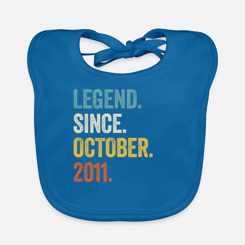 11 Years Old Legend Since October 2011 11th Organic Baby Bibs