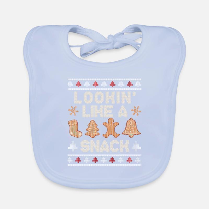 Ressemblant à une collation Gingerbread Man Noël Bavoir bio Bébé