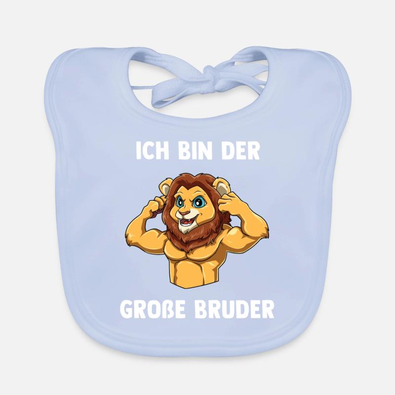 Löwen Bruder Großer Bruder - Ich bin der Große Baby Bio-Lätzchen