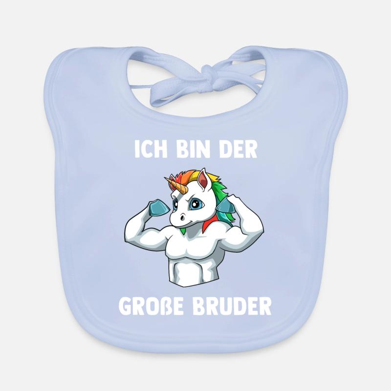 Einhorn Bruder Großer Bruder - Ich bin der Große Baby Bio-Lätzchen