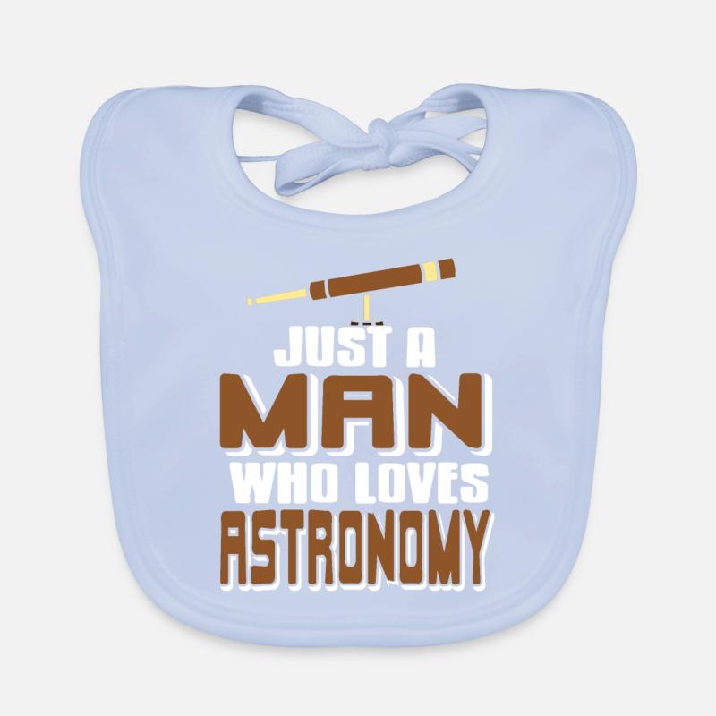 Just A Man Who Loves Astronomy Awesome Retro Baby Bio-Lätzchen