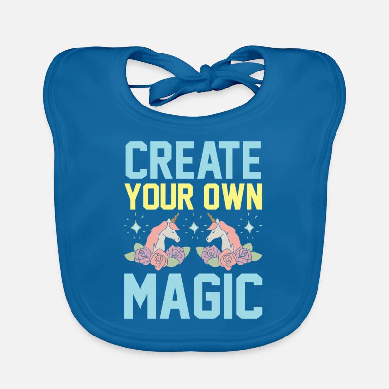 Create your own magic Unicorn Organic Baby Bibs