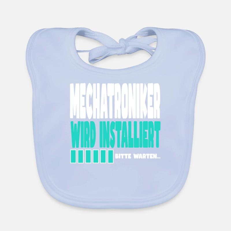 Mechatroniker wird installiert Baby Bio-Lätzchen