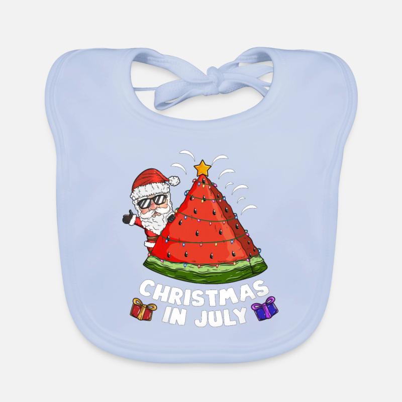 Sapin pastèque X Mas Vacances Noël Bavoir bio Bébé