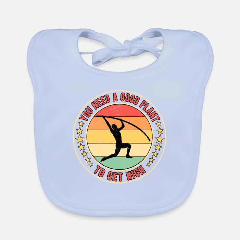 Pole Vaulter Pole Vaulter Organic Baby Bibs