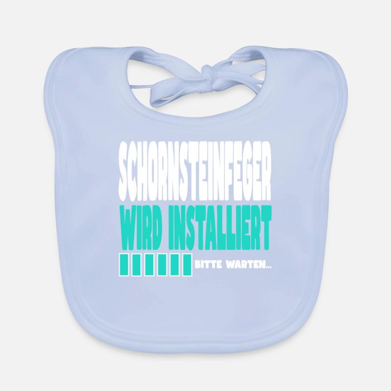 Schornsteinfeger wird installiert Baby Bio-Lätzchen