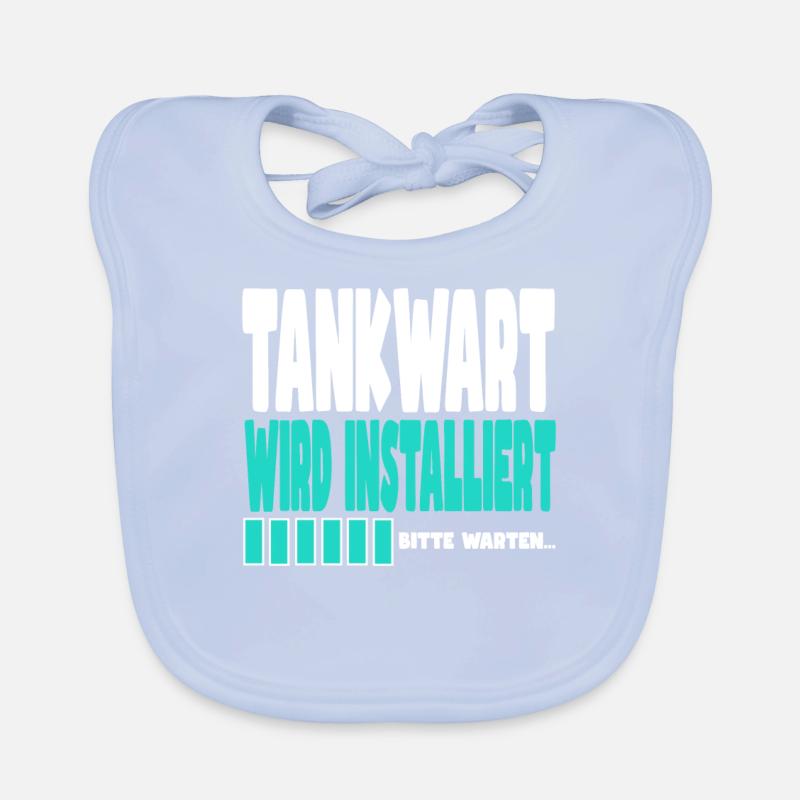 Tankwart wird installiert Baby Bio-Lätzchen