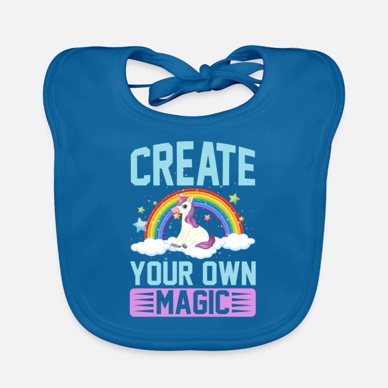 Create your own magic Unicorn Organic Baby Bibs