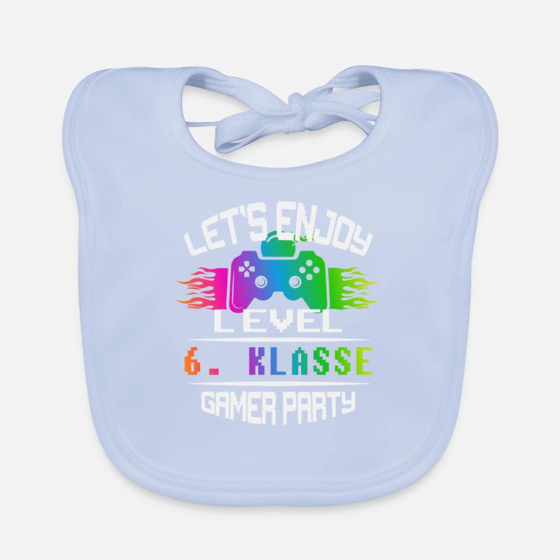 Level 6. KLASSE keep calm and game on Baby Bio-Lätzchen