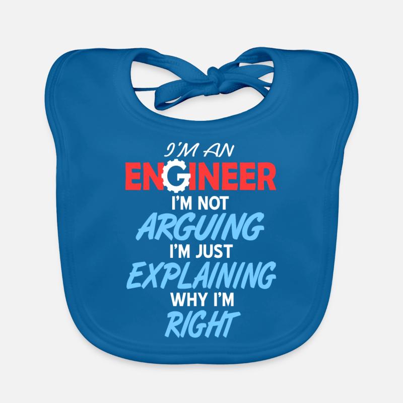 I'm Not Arguing Just Explaining Funny Engineer Baby Bio-Lätzchen