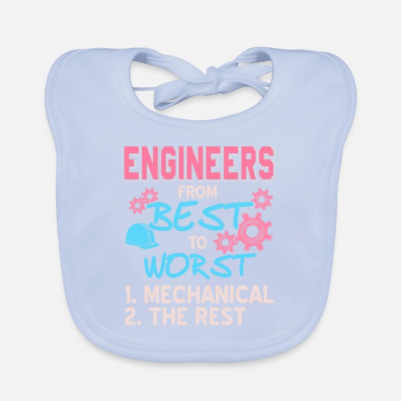 Best Engineer Ranking Funny Mechanical Engineer Organic Baby Bibs