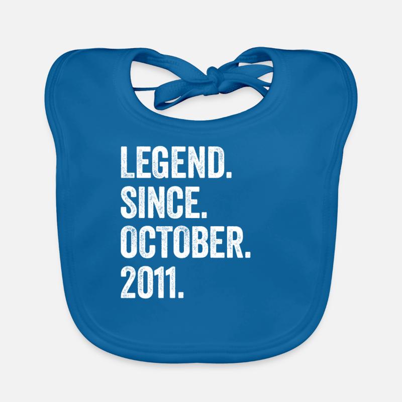 11 Years Old Legend Since October 2011 11th Organic Baby Bibs