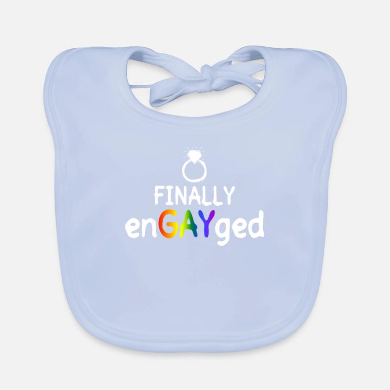 Endlich EnGAYged - Schwuler Junggesellenabschied Baby Bio-Lätzchen
