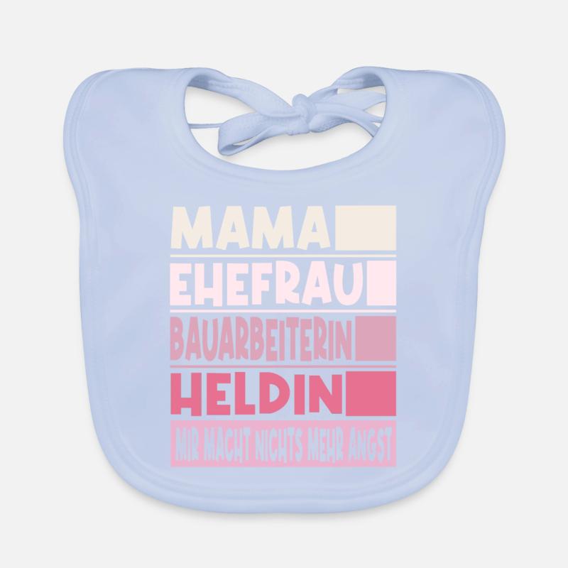 Bauarbeiterin Mama Ehefrau Heldin Baby Bio-Lätzchen