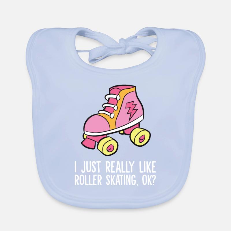 J’aime juste le roller Ok Rollerskating Bavoir bio Bébé