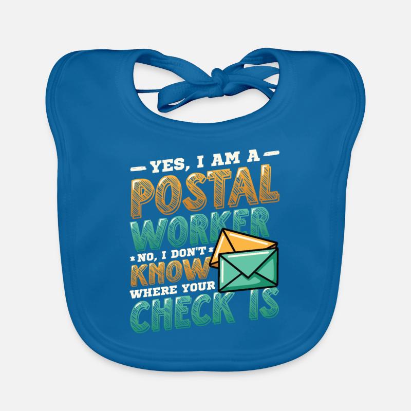 Funny postal workers post office Organic Baby Bibs